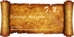 Toronyi Melinda névjegykártya